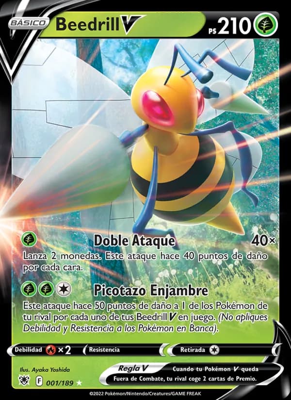 Beedrill V card in Spanish