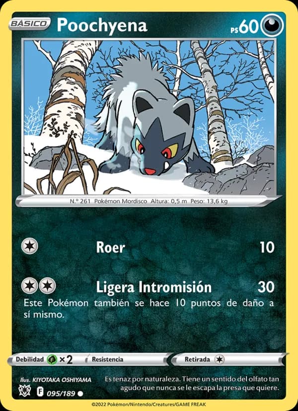 Poochyena card in Spanish