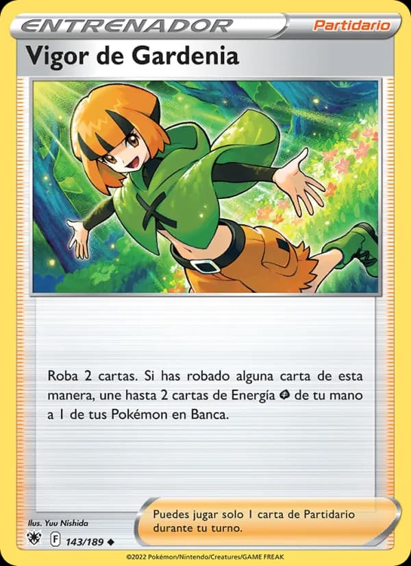 Vigor de Gardenia card in Spanish