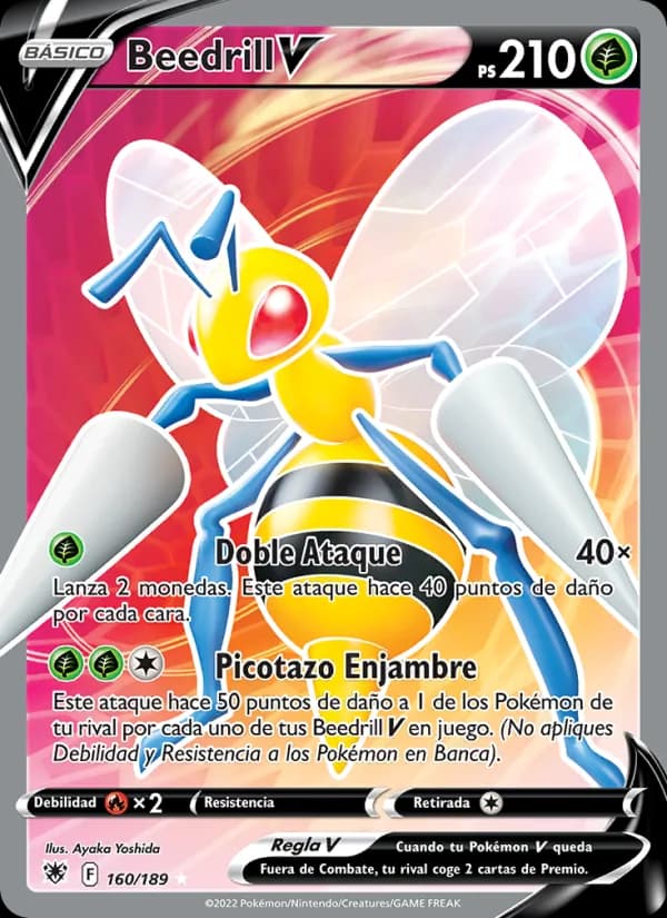 Beedrill V card in Spanish