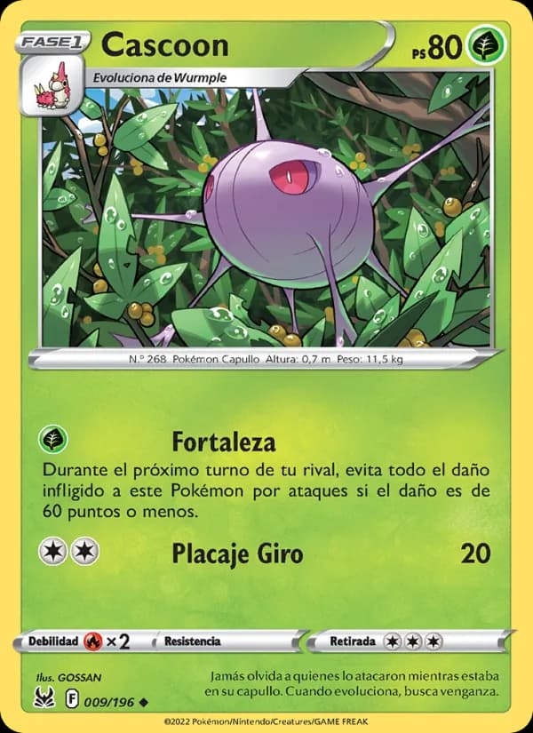 Cascoon card in Spanish