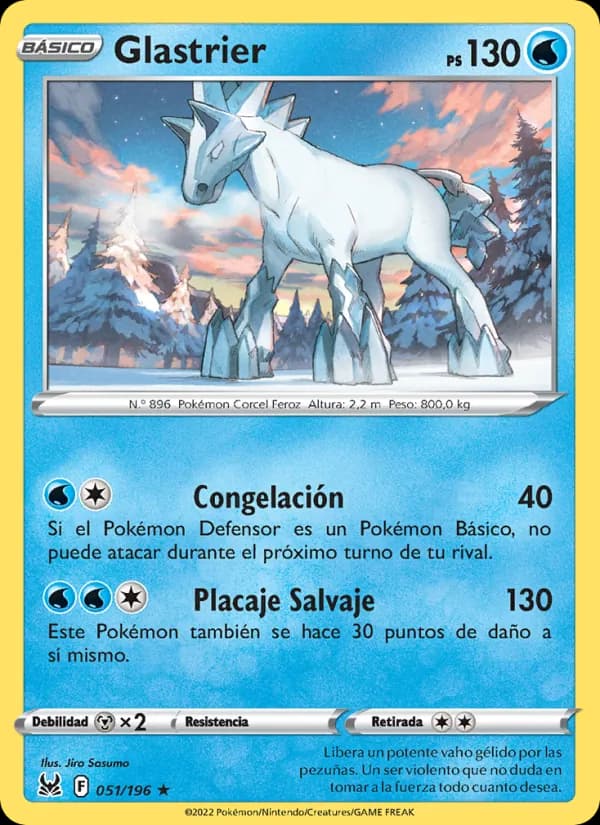 Glastrier card in Spanish