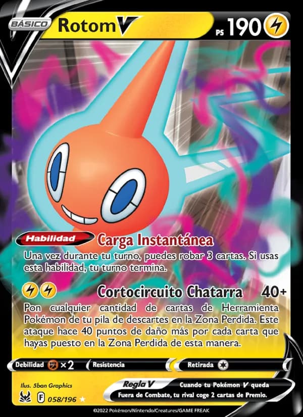 Rotom V card in Spanish