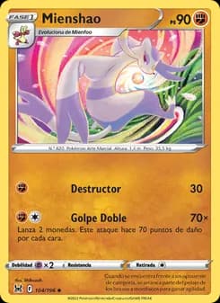 Mienshao card in Spanish