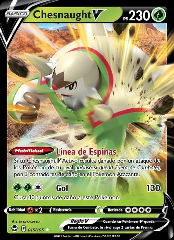 Chesnaught V card in Spanish