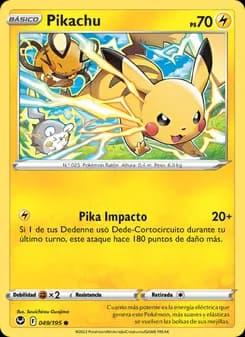 Pikachu card in Spanish