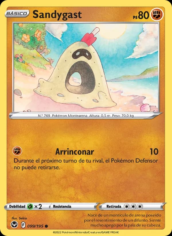 Sandygast card in Spanish