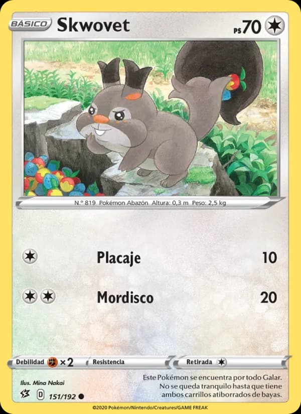 Skwovet card in Spanish