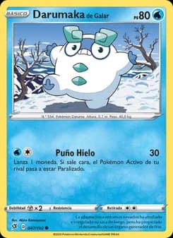 Darumaka de Galar card in Spanish