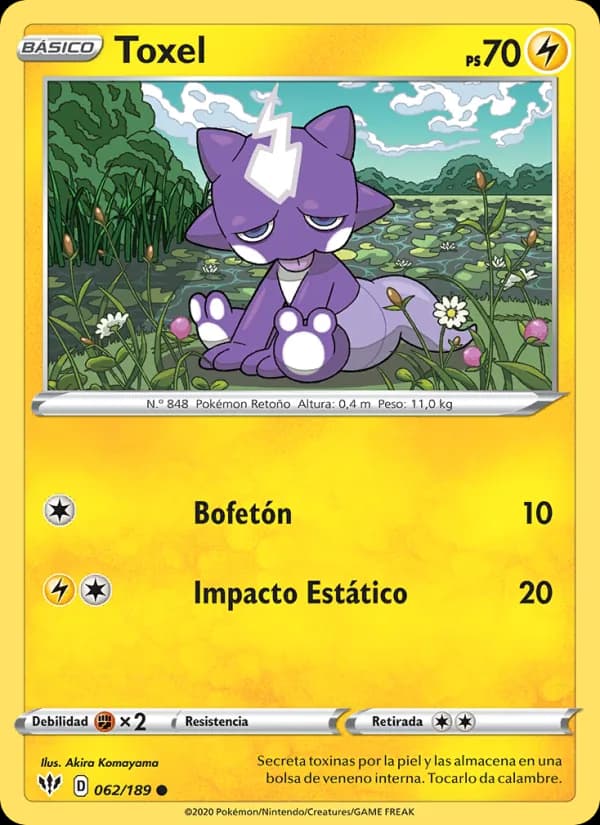 Toxel card in Spanish