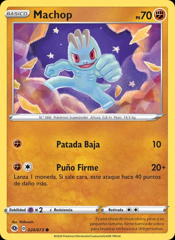 Machop card in Spanish