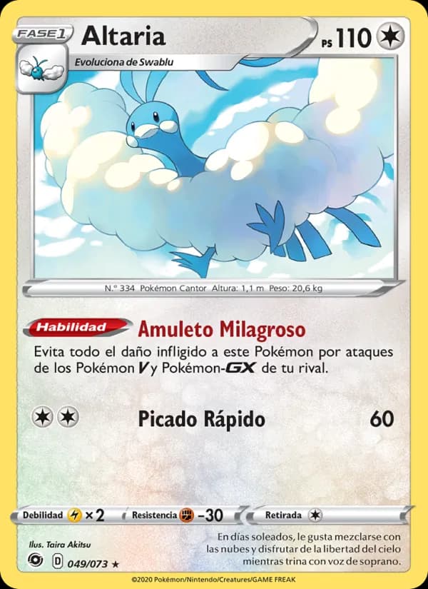 Altaria card in Spanish