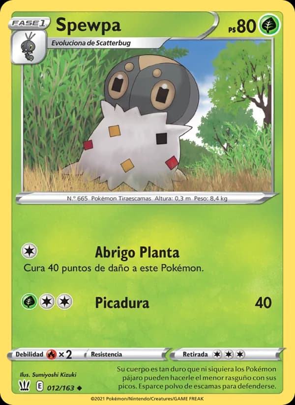 Spewpa card in Spanish