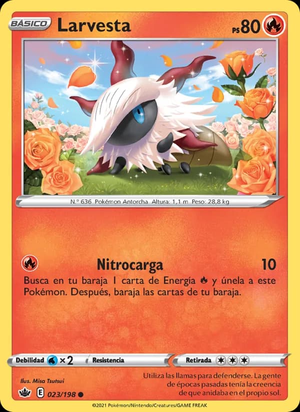 Larvesta card in Spanish