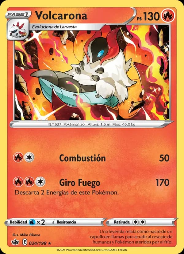Volcarona card in Spanish