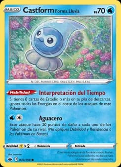 Castform Forma Lluvia card in Spanish