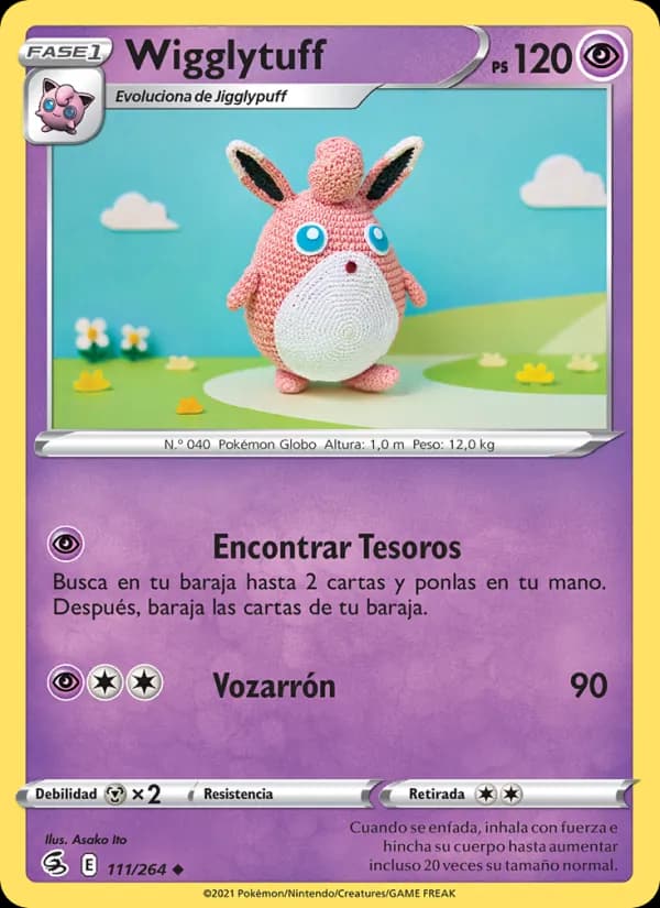 Wigglytuff card in Spanish
