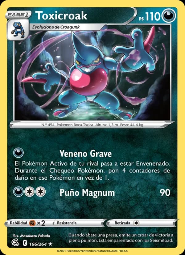 Toxicroak card in Spanish