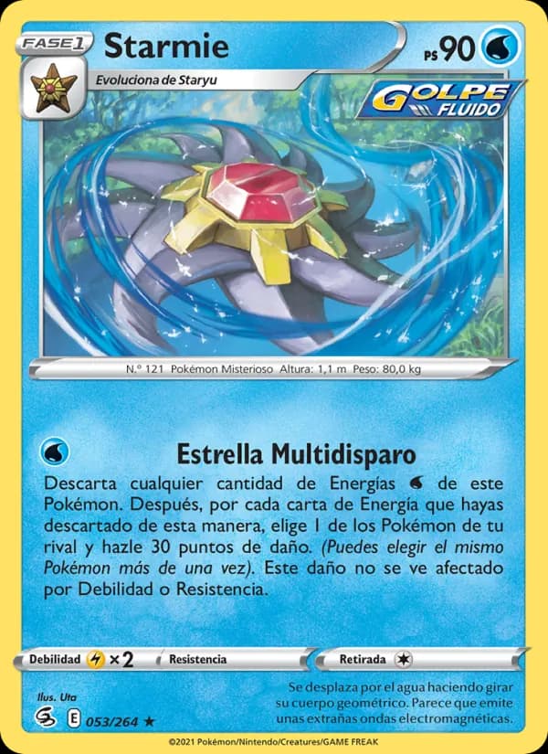 Starmie card in Spanish