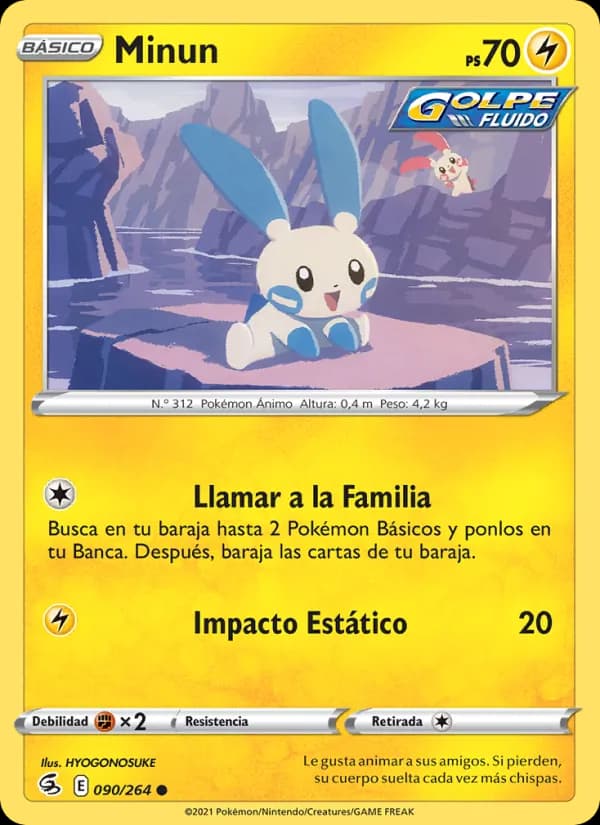 Minun card in Spanish