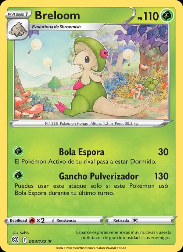 Breloom card in Spanish
