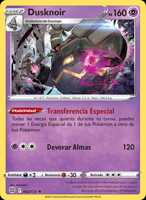 Dusknoir card in Spanish