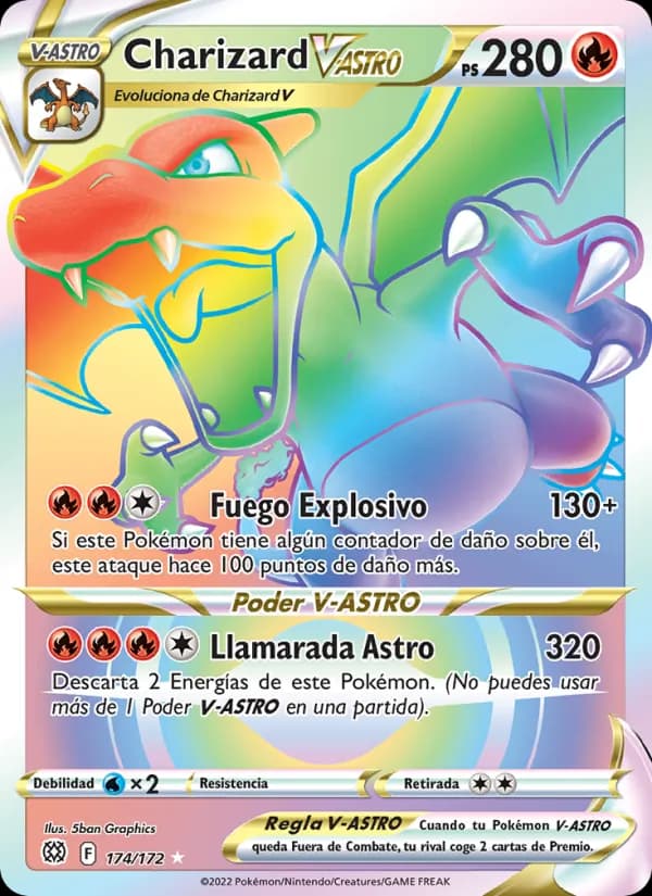 Charizard V-ASTRO card in Spanish