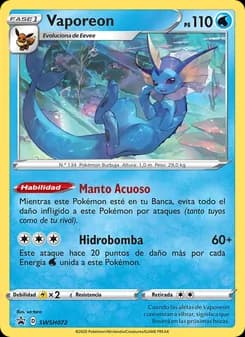Vaporeon card in Spanish