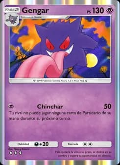 Gengar card in Spanish