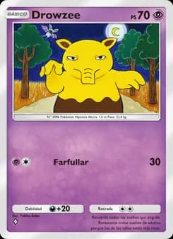 Drowzee card in Spanish
