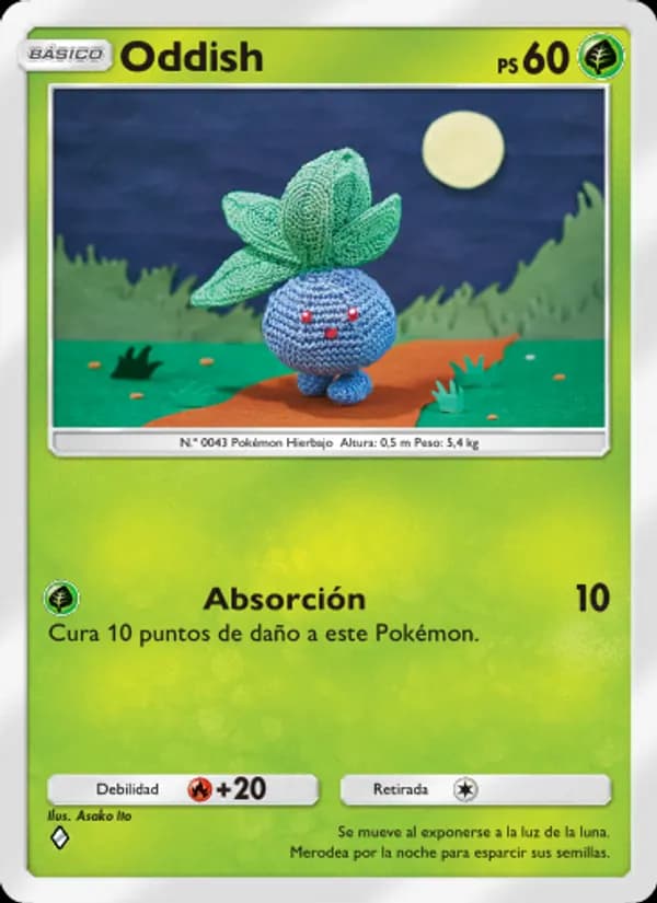 Oddish card in Spanish