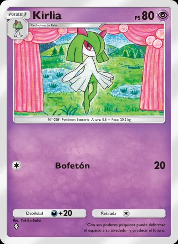 Kirlia card in Spanish
