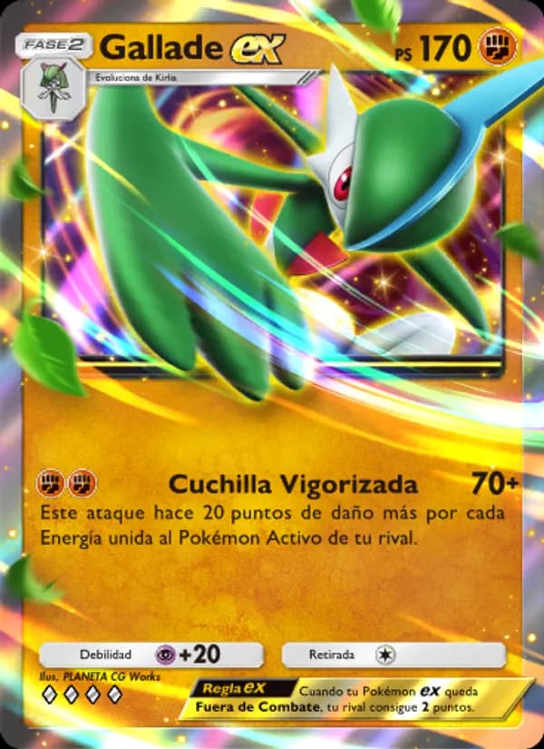 Gallade ex card in Spanish