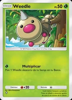 Weedle card in Spanish