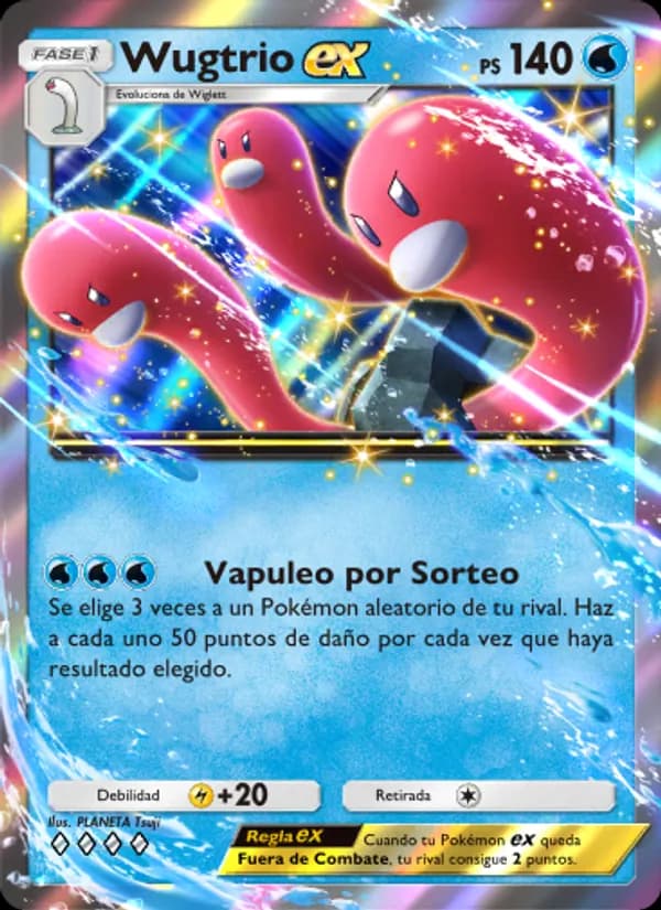 Wugtrio ex card in Spanish