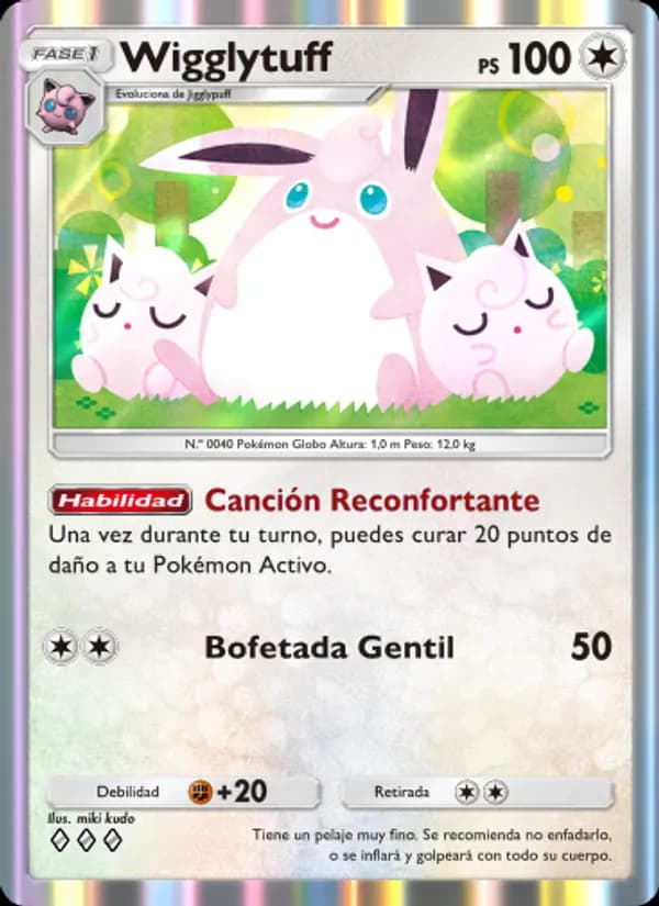 Wigglytuff card in Spanish