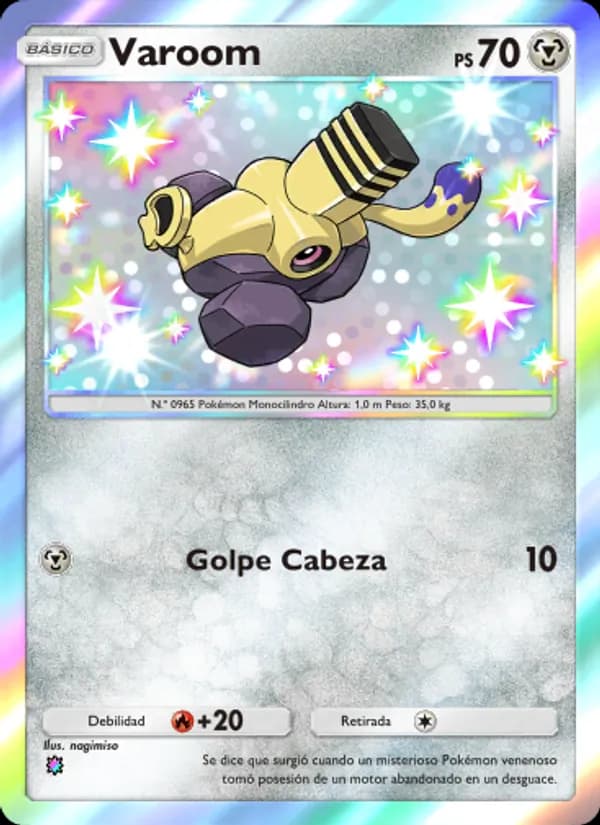 Varoom card in Spanish