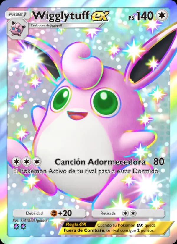 Wigglytuff ex card in Spanish