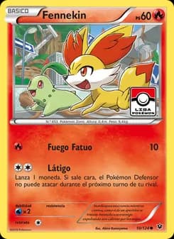 Fennekin card in Spanish