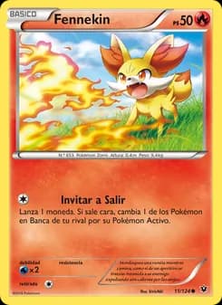 Fennekin card in Spanish