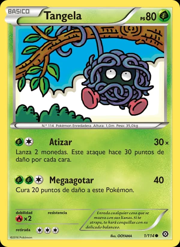 Tangela card in Spanish