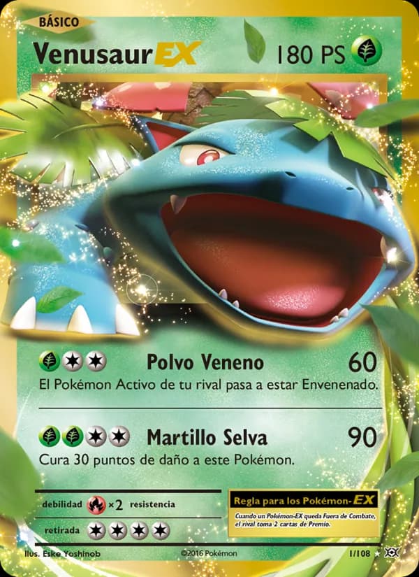 Venusaur EX card in Spanish