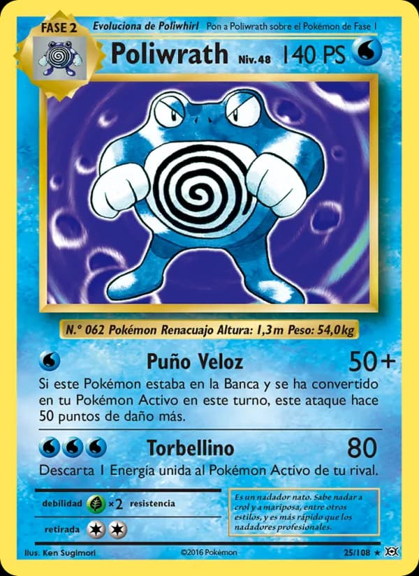 Poliwrath card in Spanish