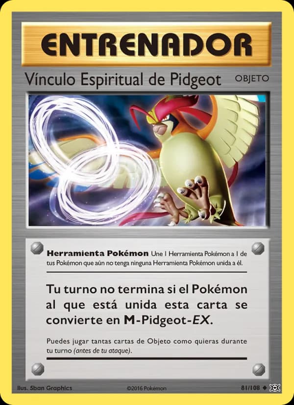 Vínculo Espiritual de Pidgeot card in Spanish