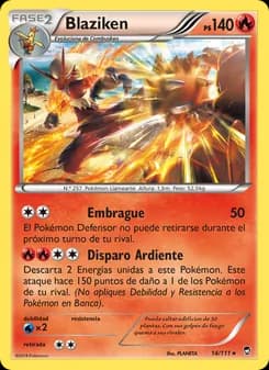 Blaziken card in Spanish