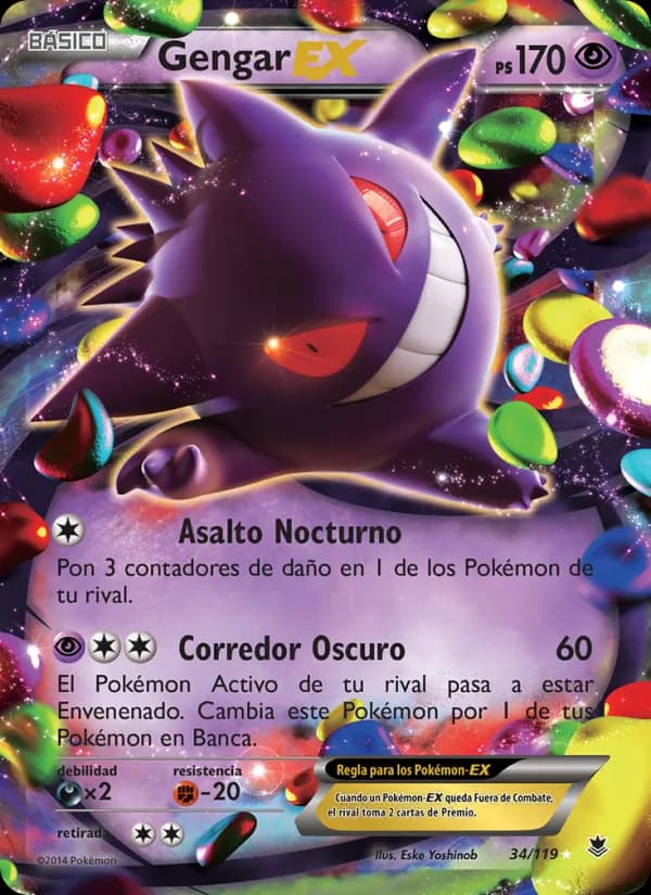 Gengar EX card in Spanish