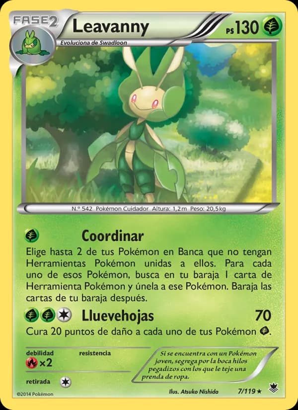 Leavanny card in Spanish