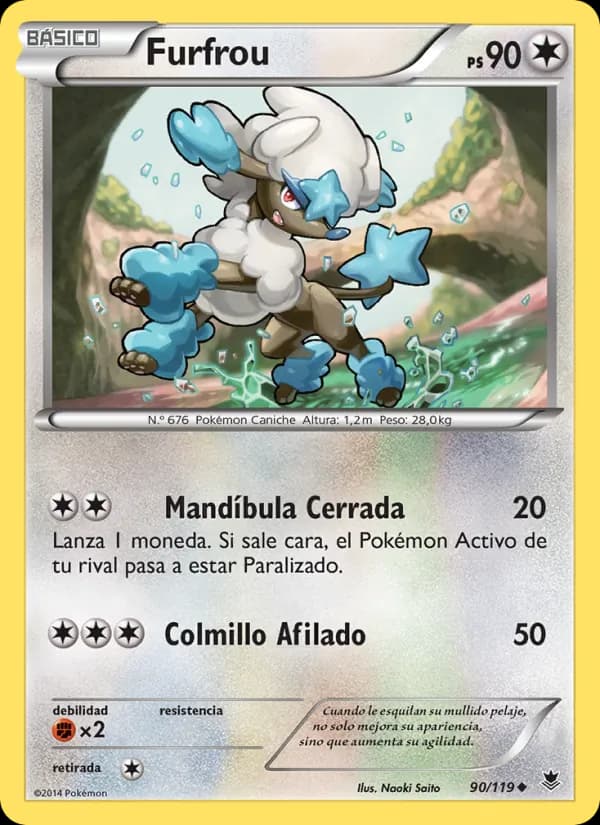 Furfrou card in Spanish