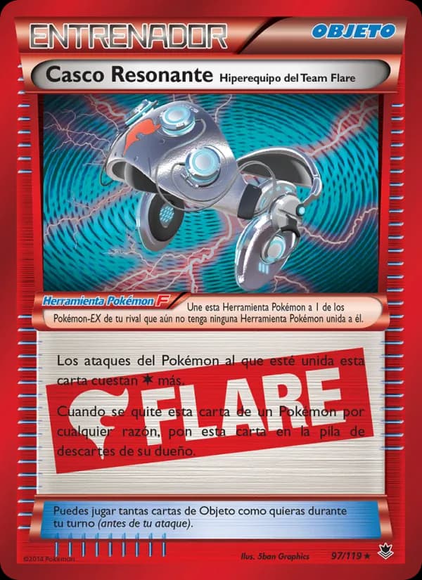 Casco Resonante Hiperequipo del Team Flare card in Spanish