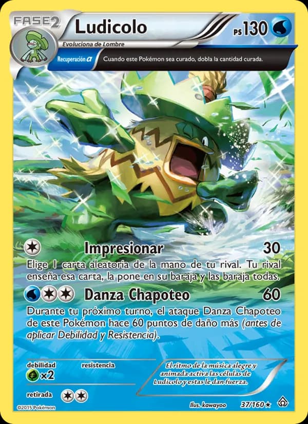 Ludicolo card in Spanish
